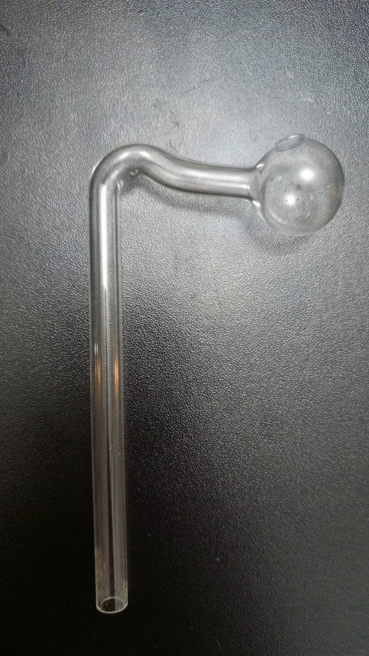 High-Quality BENT Glass Oil Burner Pipe - S shaped with Long Stem - (8mm Thickness, 5-Inch Length) - Pakistan